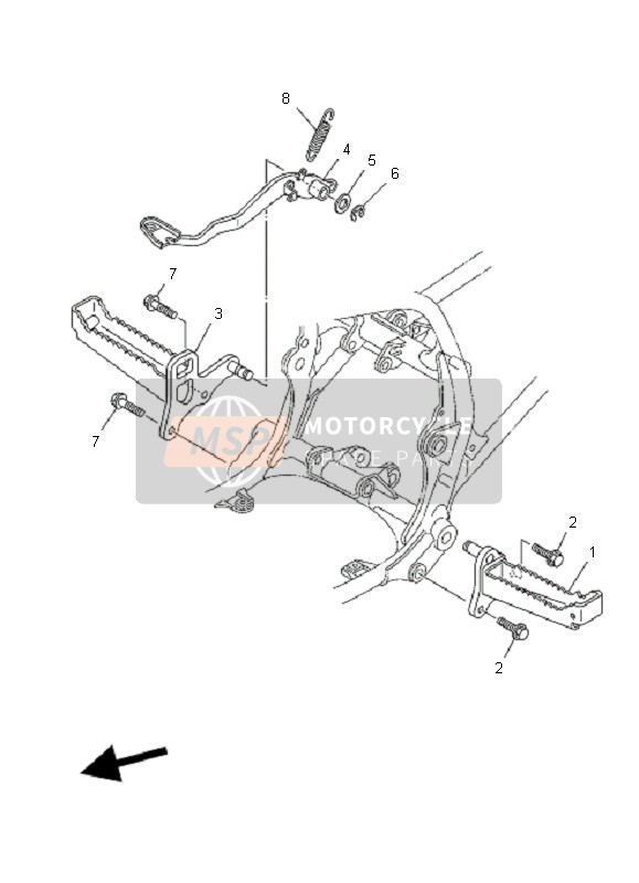 5YT272111000, Bremspedal, Yamaha, 0