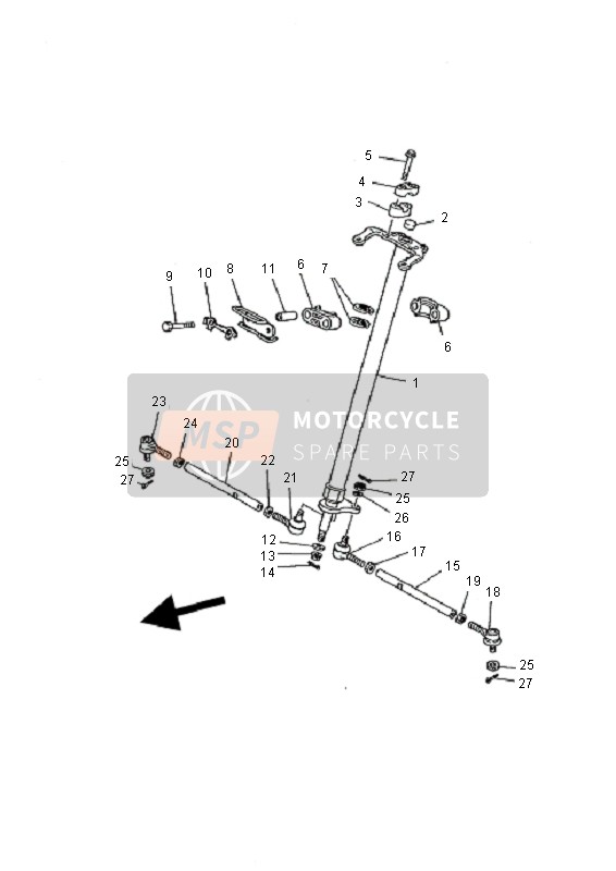 Yamaha YFM125 BREEZE 2000 Steering for a 2000 Yamaha YFM125 BREEZE