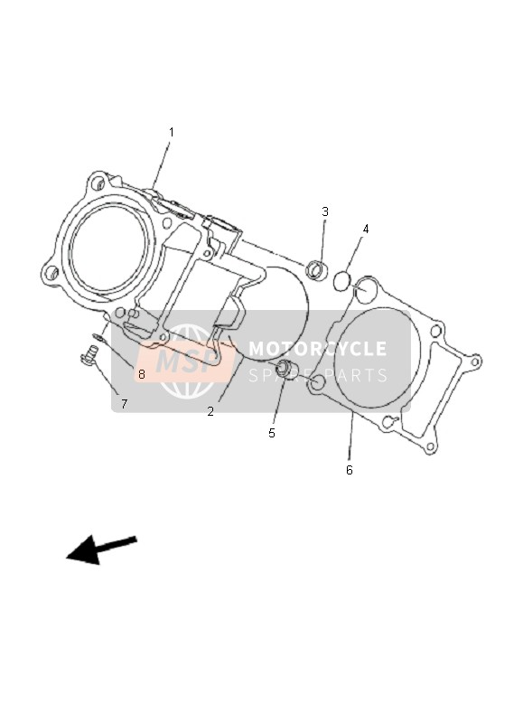 Yamaha YFM400A KODIAK 2X4 2004 Cylindre pour un 2004 Yamaha YFM400A KODIAK 2X4