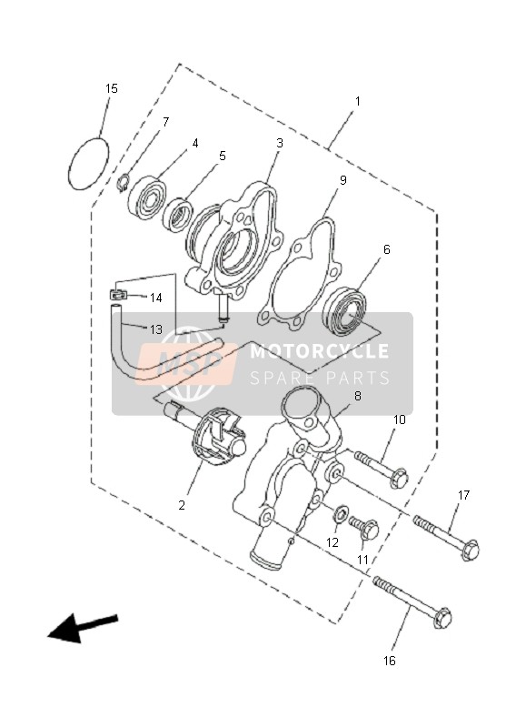 Yamaha YFM400A KODIAK 2X4 2004 Water Pump for a 2004 Yamaha YFM400A KODIAK 2X4