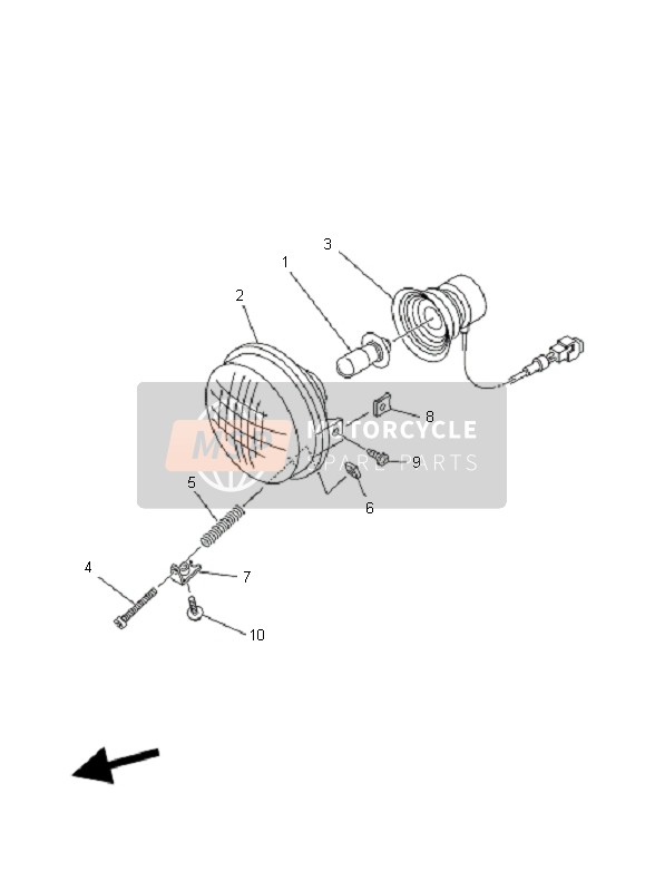 Yamaha YFM400A KODIAK 2X4 2004 Phare pour un 2004 Yamaha YFM400A KODIAK 2X4