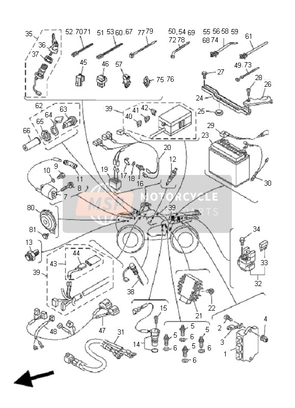 5ND823090000, LEITUNGSDRAHT-UNTERGRUPPE, Yamaha, 0