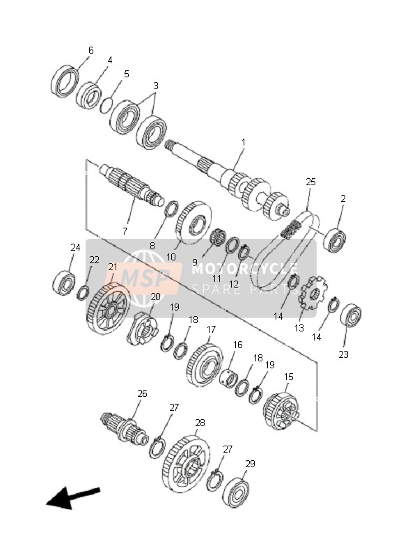 5UG172330000, Gear,  Low Wheel, Yamaha, 0