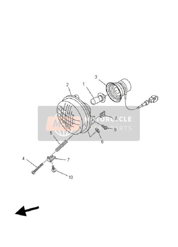 Yamaha YFM660F GRIZZLY 2004 Faro para un 2004 Yamaha YFM660F GRIZZLY