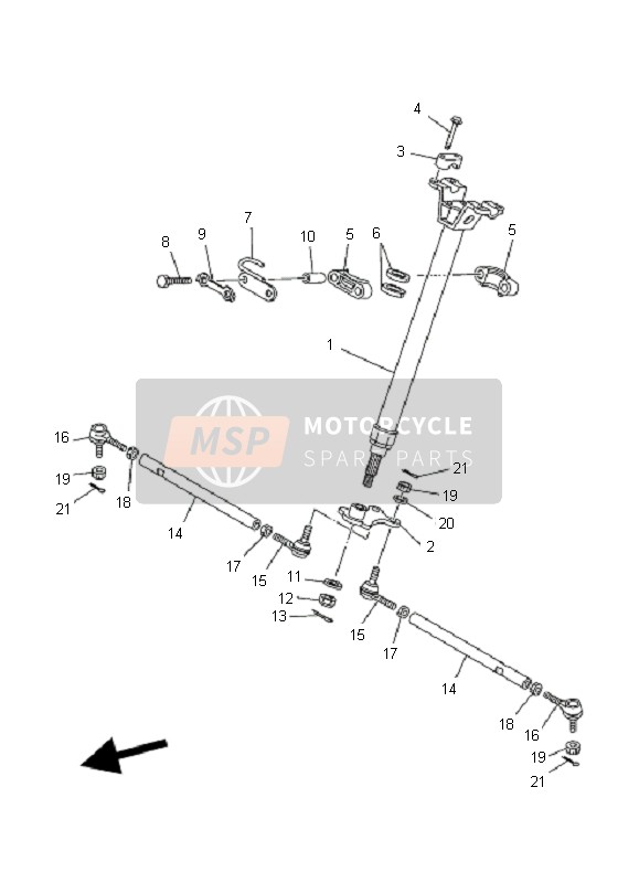 Yamaha YFM660F GRIZZLY LIMITED 2004 Steering for a 2004 Yamaha YFM660F GRIZZLY LIMITED