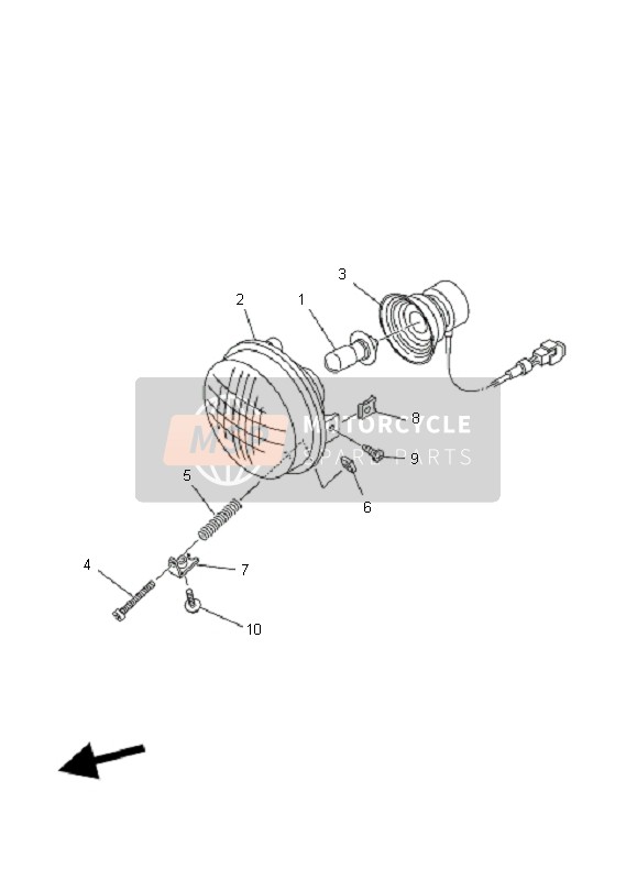 Yamaha YFM660F GRIZZLY LIMITED 2004 Faro para un 2004 Yamaha YFM660F GRIZZLY LIMITED