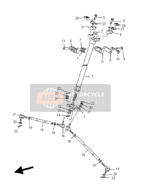 Yamaha YFM660R 2004 Steering for a 2004 Yamaha YFM660R