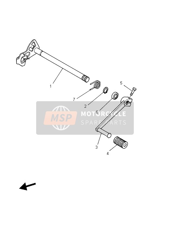 Yamaha YFS200 BLASTER 2004 Shift Shaft for a 2004 Yamaha YFS200 BLASTER