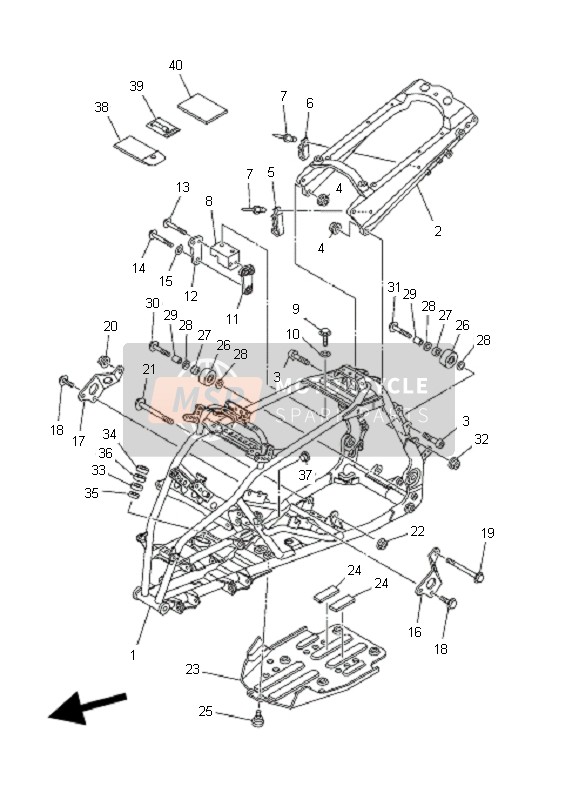 950220804500, Bolt,  Flange, Yamaha, 2