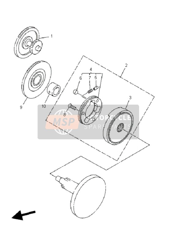 Yamaha YFM50R 2005 Starter Clutch for a 2005 Yamaha YFM50R