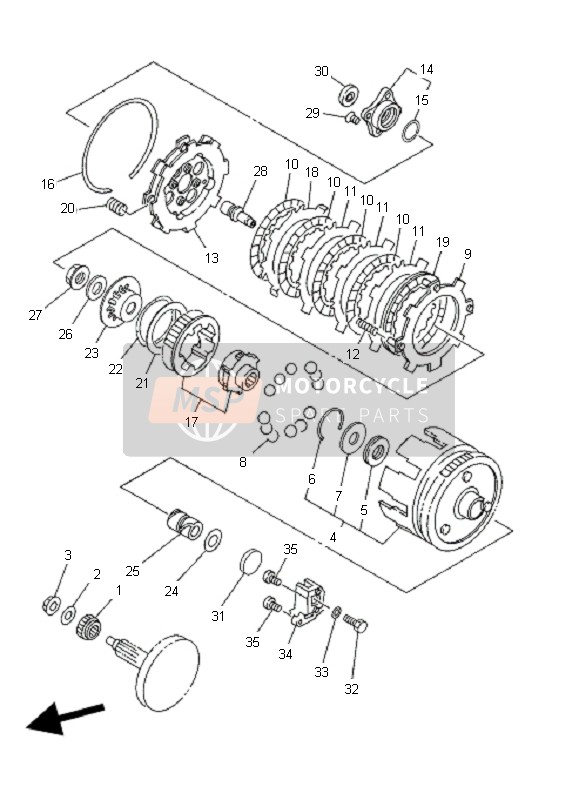 Yamaha YFM50R 2005 Clutch for a 2005 Yamaha YFM50R