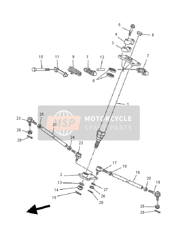 Yamaha YFM600F GRIZZLY 4x4 2000 Steering for a 2000 Yamaha YFM600F GRIZZLY 4x4