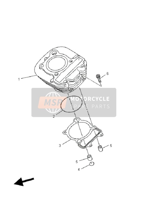 5XGE13100000, Zylinder, Yamaha, 0