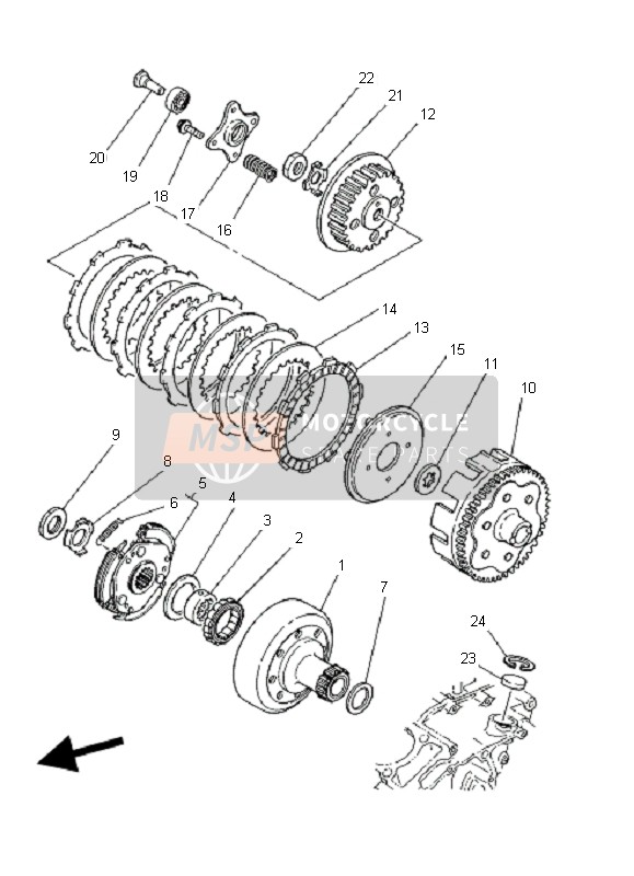 5XGE66110000, Clutch Housing Com, Yamaha, 0