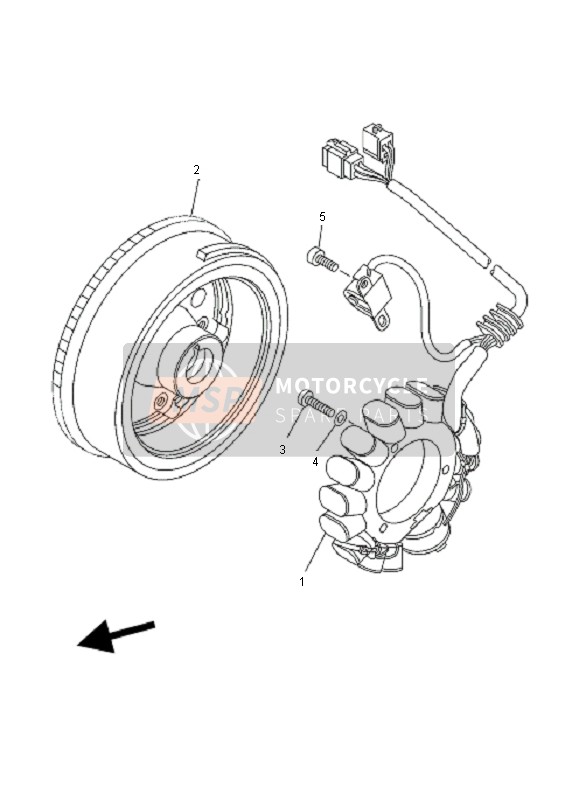 5GT855500100, Rotor Assy, Yamaha, 2