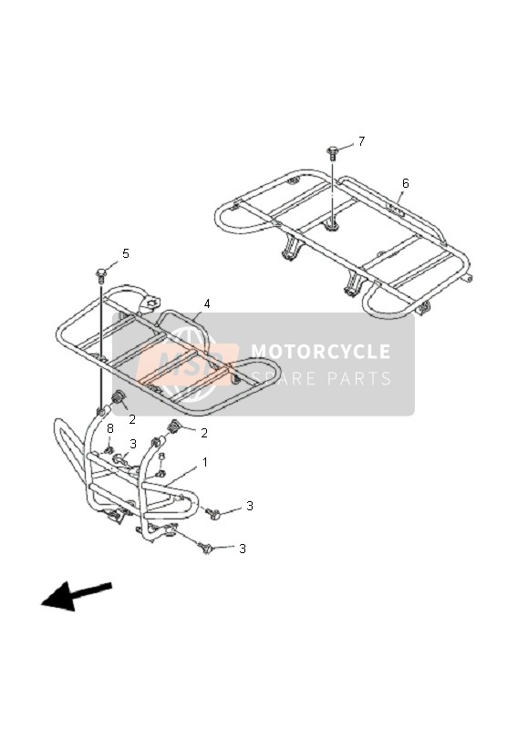 Yamaha YFM350BA BRUIN 2x4 2005 Guard for a 2005 Yamaha YFM350BA BRUIN 2x4