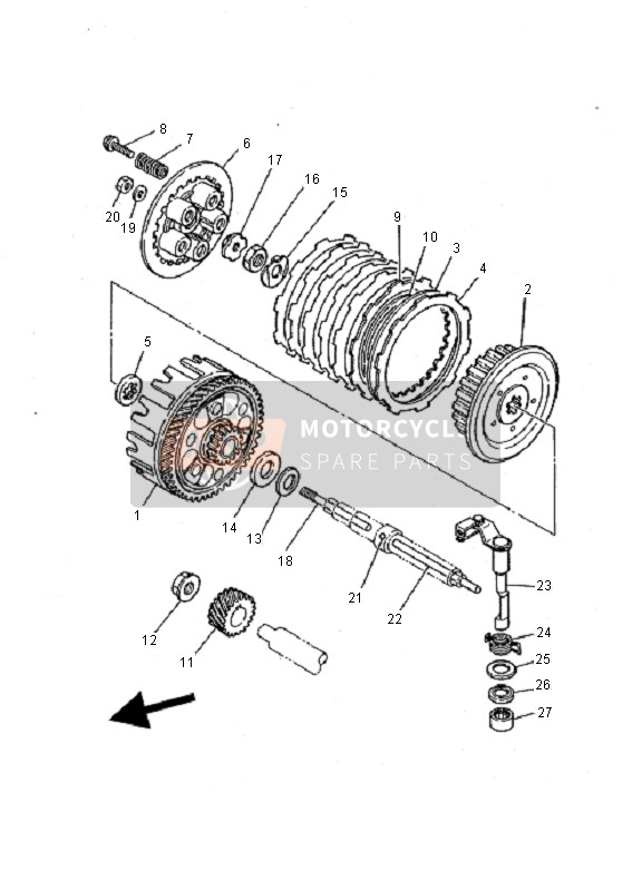 Yamaha YFS200 BLASTER 2000 Clutch for a 2000 Yamaha YFS200 BLASTER