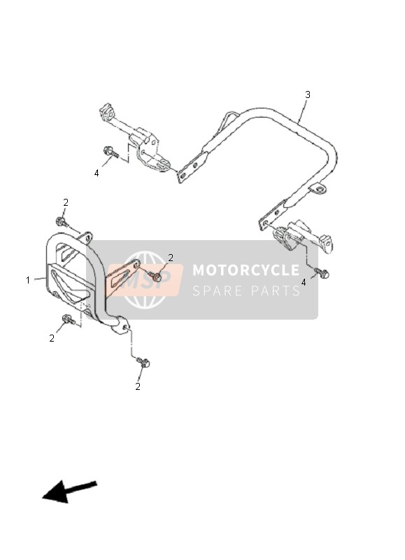 Yamaha YFM660R 2005 Guardia per un 2005 Yamaha YFM660R