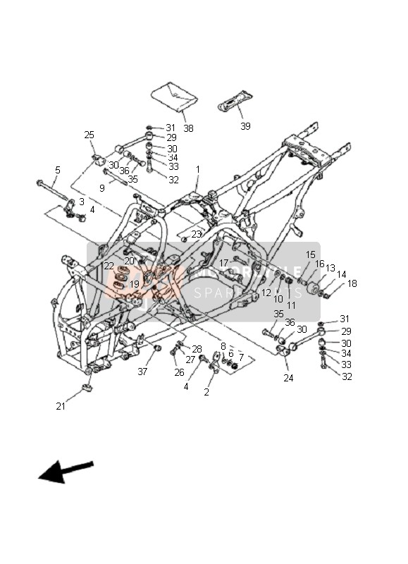 Yamaha YFZ350 BANSHEE 2005 Frame for a 2005 Yamaha YFZ350 BANSHEE