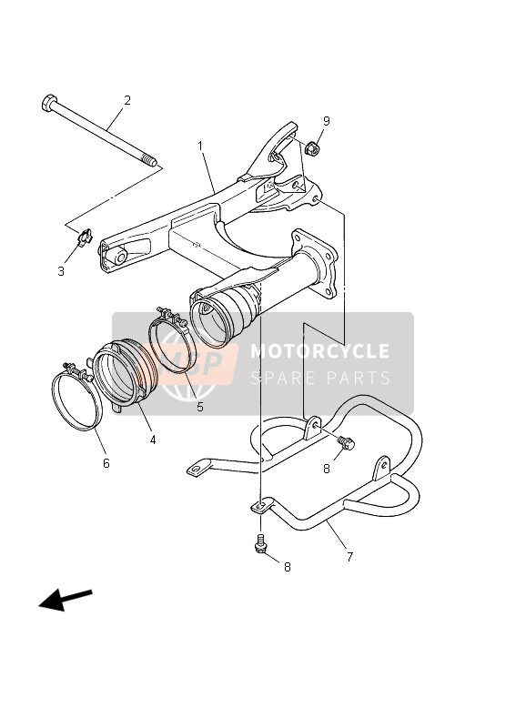 Yamaha YFM50R 2006 Rear Arm for a 2006 Yamaha YFM50R