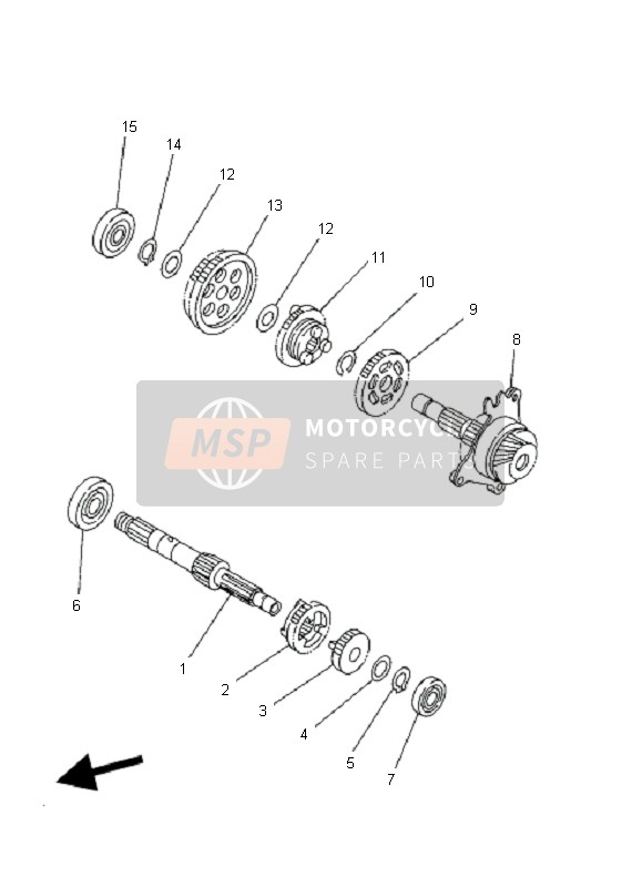 Yamaha YFM80 GRIZZLY 2006 Transmission for a 2006 Yamaha YFM80 GRIZZLY