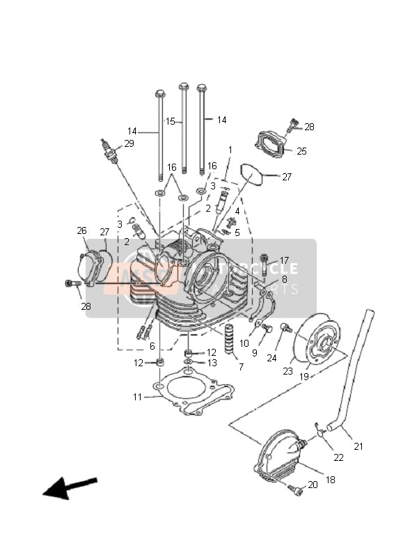 Yamaha YFM350BA BRUIN 2x4 2006 Culasse pour un 2006 Yamaha YFM350BA BRUIN 2x4