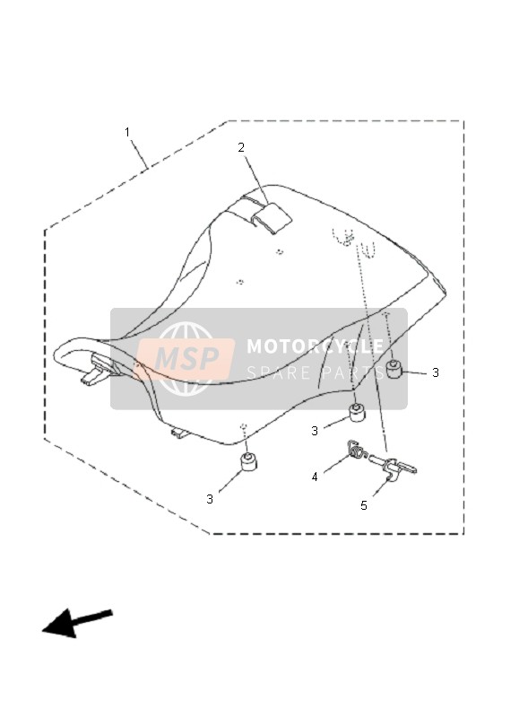 Yamaha YFM350BA BRUIN 2x4 2006 Asiento para un 2006 Yamaha YFM350BA BRUIN 2x4