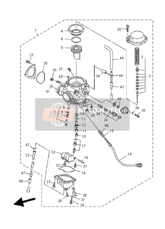 Yamaha YFM350R 2006 Carburettor for a 2006 Yamaha YFM350R