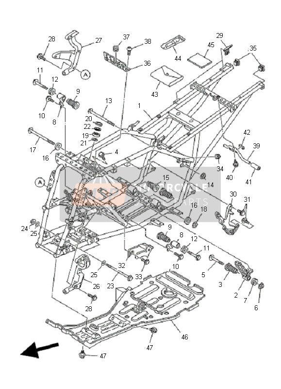 5FUF111A0000, Cap, Main Pipe, Yamaha, 2