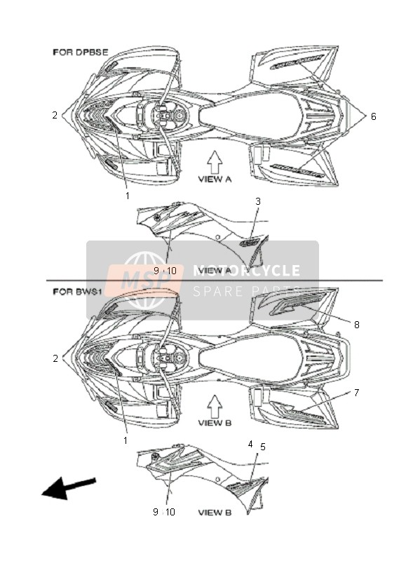 Yamaha YFM450FX WOLVERINE SPORT 4x4 2006 Stickers voor een 2006 Yamaha YFM450FX WOLVERINE SPORT 4x4