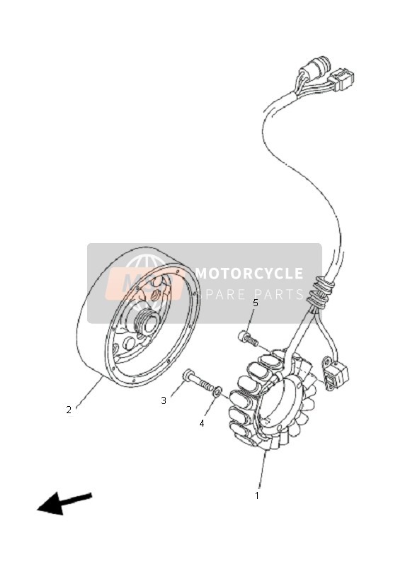 Yamaha YFM660FA GRIZZLY 2006 Generatore per un 2006 Yamaha YFM660FA GRIZZLY