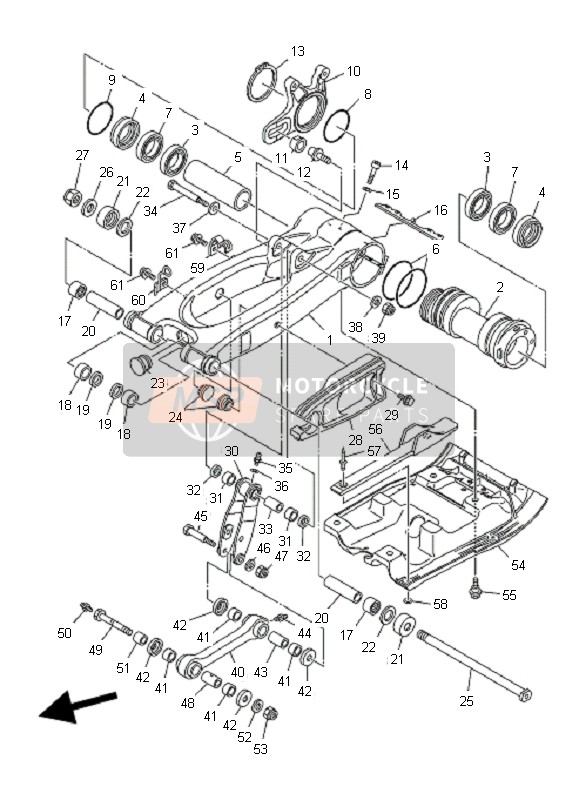 1S3253170100, Entretoise,  Roulemen, Yamaha, 2