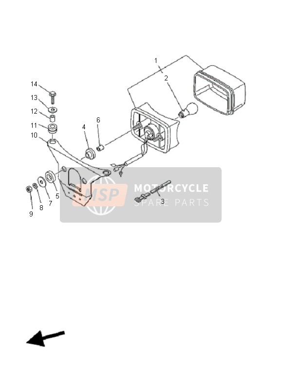 Yamaha YFS200 BLASTER 2006 Achterlicht voor een 2006 Yamaha YFS200 BLASTER