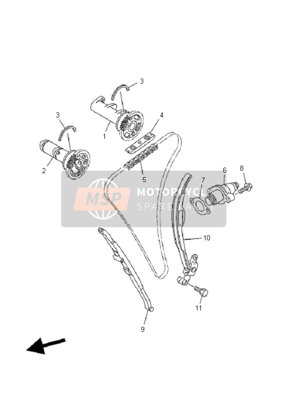 5TG121802000, Nockenwellengruppe 2, Yamaha, 0