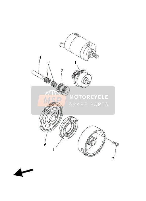 Yamaha YFZ450  2006 Starter 2 voor een 2006 Yamaha YFZ450 