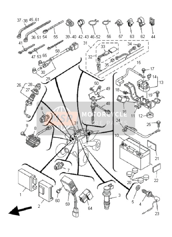 Yamaha YFZ450  2006 Electrical 1 for a 2006 Yamaha YFZ450 