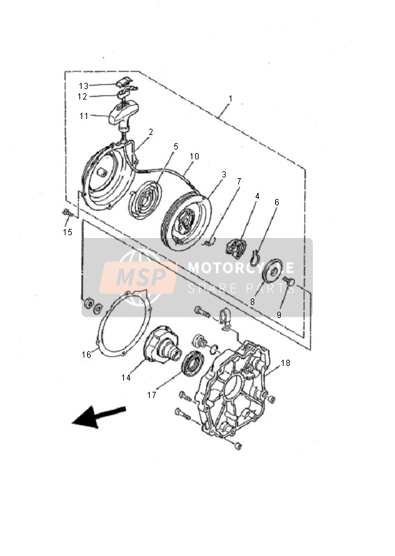 Yamaha YFM125 BREEZE 2001 ALTERNATIV (MOTOR) für ein 2001 Yamaha YFM125 BREEZE