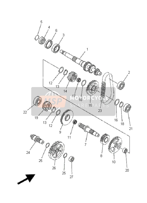 5ND175230000, Axe, Yamaha, 1