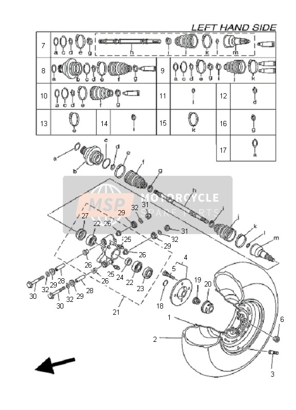 2P5F512A0000, Dop, Wiel, Yamaha, 0