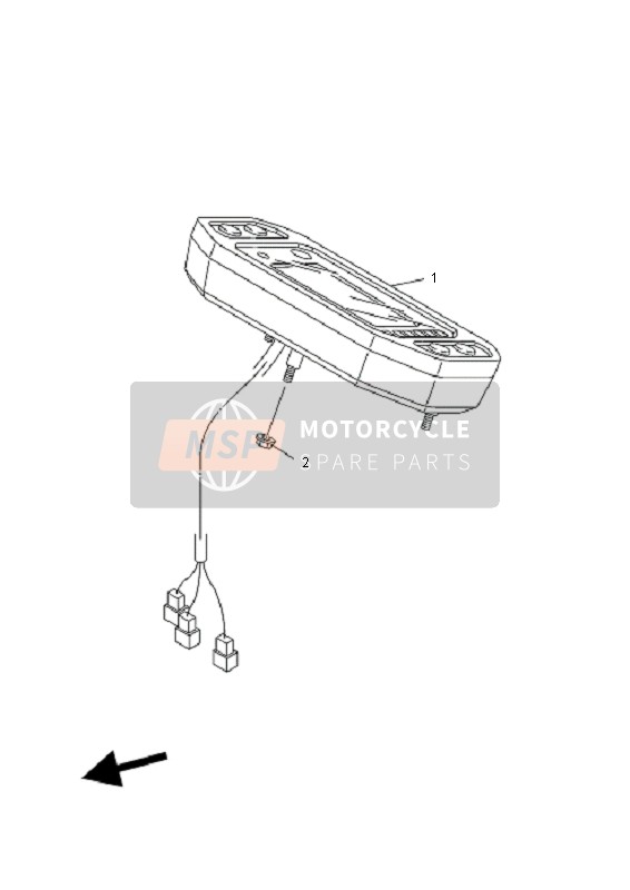 2P5835001000, Geschwindigkeitsmesser, Yamaha, 0