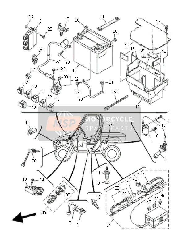 5UGH21291000, Deckel, Batterie, Yamaha, 0