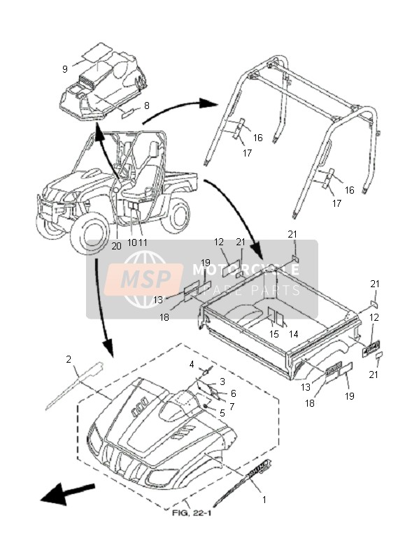 Yamaha YXR450FA RHINO 2006 Emblème & Étiquette pour un 2006 Yamaha YXR450FA RHINO