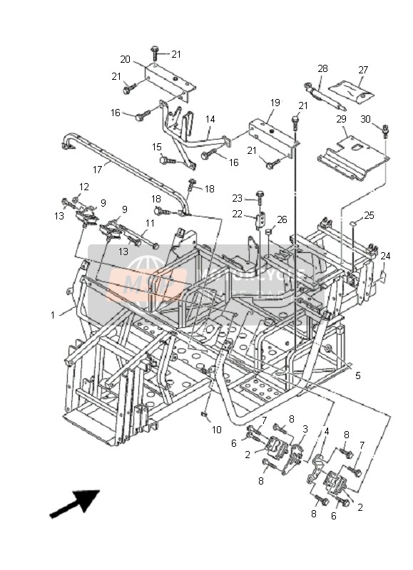 901050683100, Bolt, Flange, Yamaha, 2