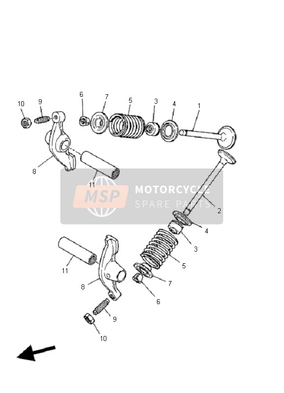 Yamaha YFM50R 2007 Valve for a 2007 Yamaha YFM50R