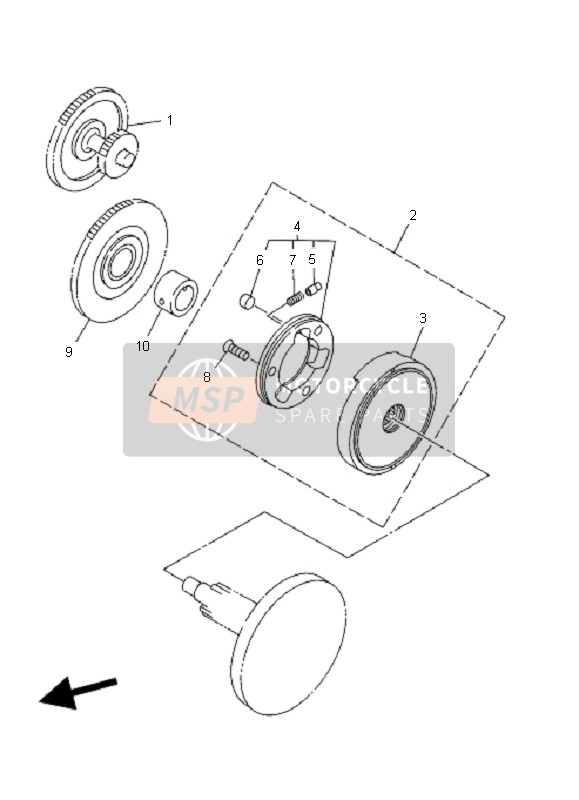 Yamaha YFM80R 2007 Starter Clutch for a 2007 Yamaha YFM80R