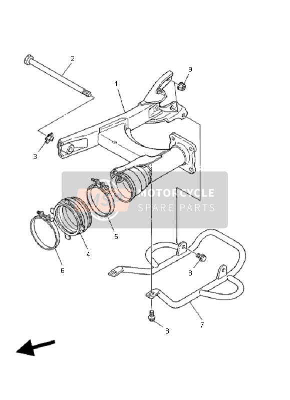 Yamaha YFM80R 2007 Rear Arm for a 2007 Yamaha YFM80R