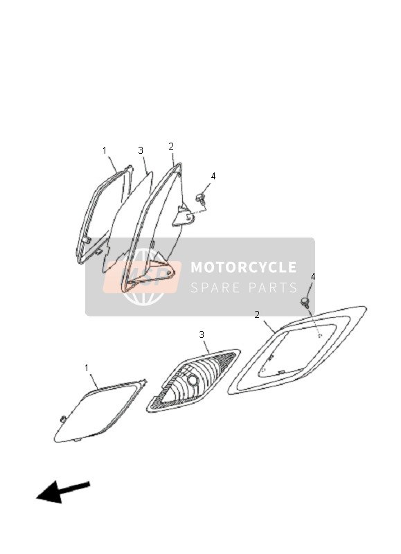 Yamaha YFM80R 2007 Headlight for a 2007 Yamaha YFM80R