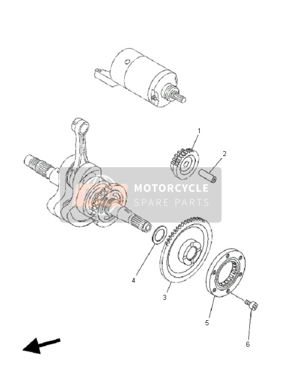 Yamaha YFM350F GRIZZLY 2X4 2007 Starter Clutch for a 2007 Yamaha YFM350F GRIZZLY 2X4