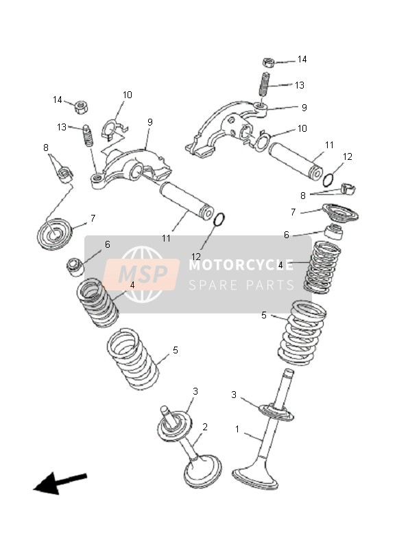 Yamaha YFM350F GRIZZLY 4X4 2007 Valve for a 2007 Yamaha YFM350F GRIZZLY 4X4