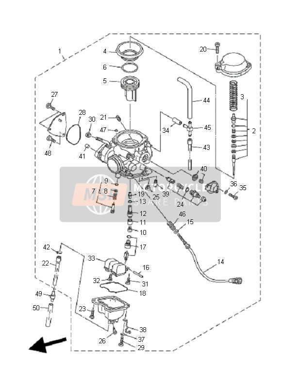 Yamaha YFM350R 2007 Carburettor for a 2007 Yamaha YFM350R